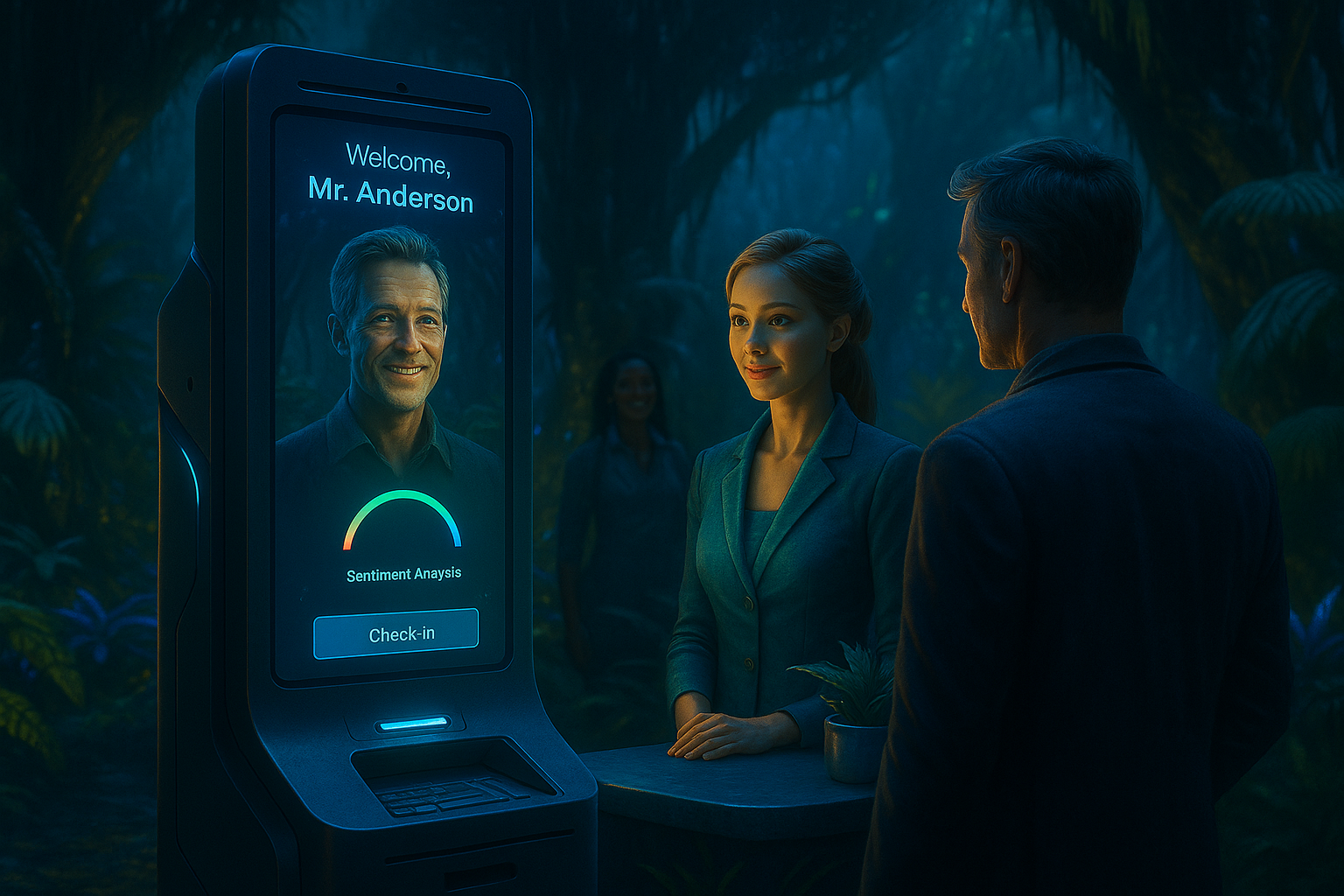 Smart Hotel Lobby System with AI Recognition